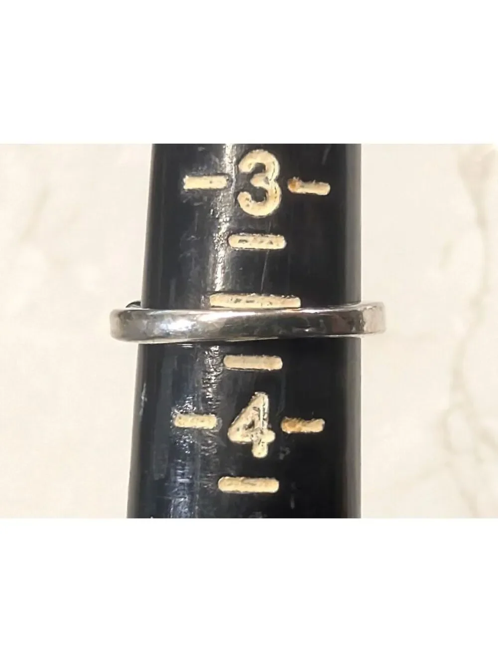 Silver Tone Love Script Band Ring Size 3.5 Classic Minimalist Boho Pinkie Midi